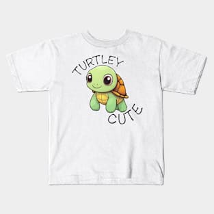 Cute Funny Turtley Cute Turtle Kids T-Shirt